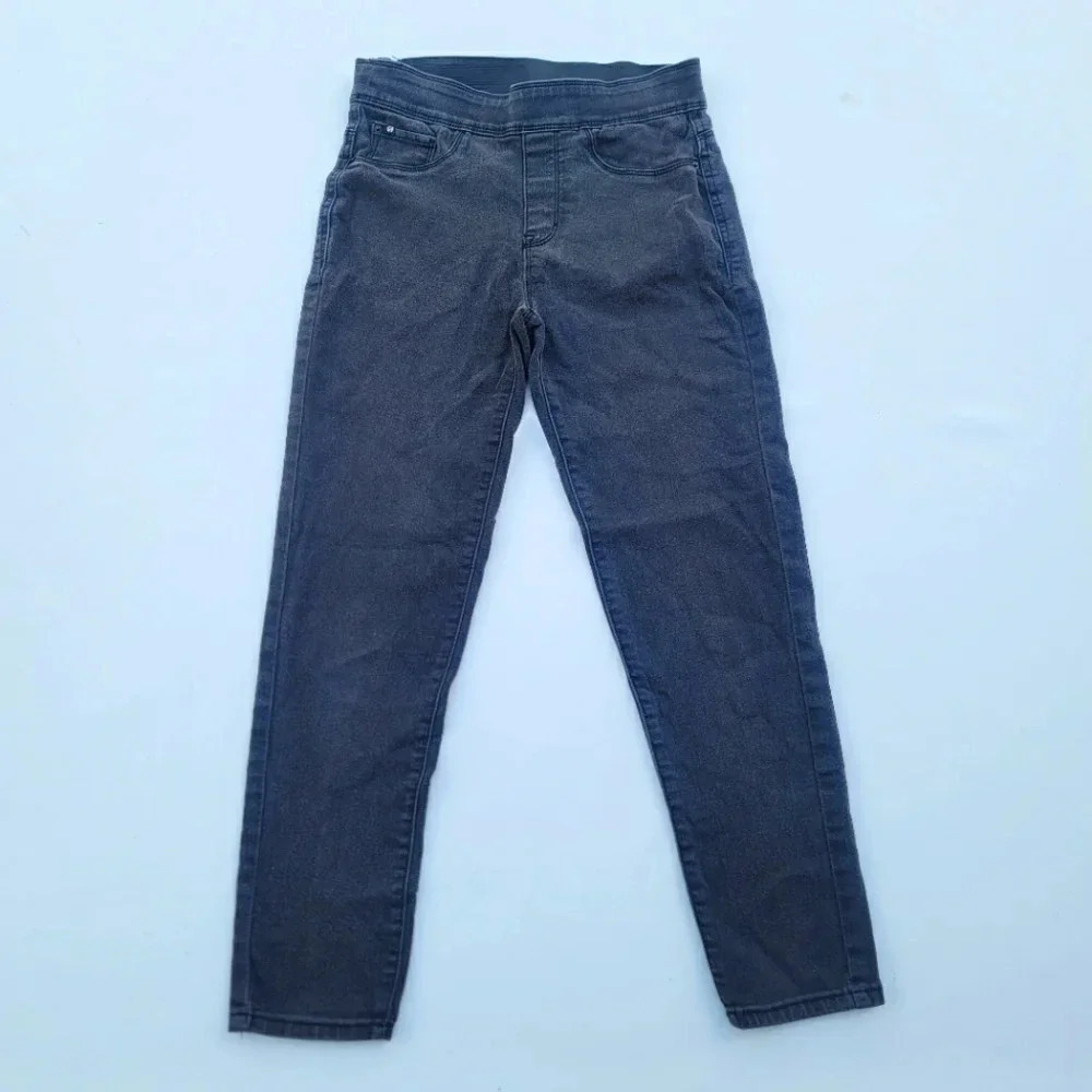 Curve Appeal Jeans Womens  Pull On Skinny Fit High Rise denim Gray sz S